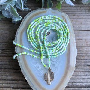 Can't Touch This Cactus Charmed Waist Beads, Belly Chain, Belly Beads